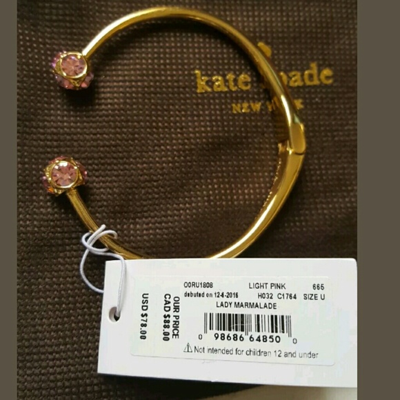 🆕️ ♠️Lady Marmalade Jewel Stud Cuff Gold Brac… - Picture 4 of 5